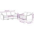 Miniatyrbillede 5 af 6: vidaXL sofasæt 2 dele med hynder stof lysegrå