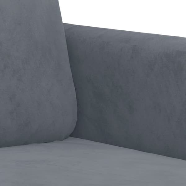 vidaXL sofasæt 2 dele med puder velour mørkegrå