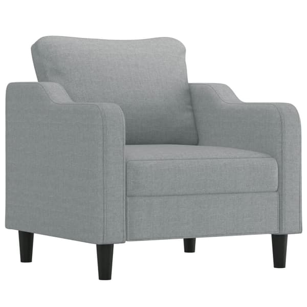 vidaXL sofasæt 3 dele med hynder stof lysegrå