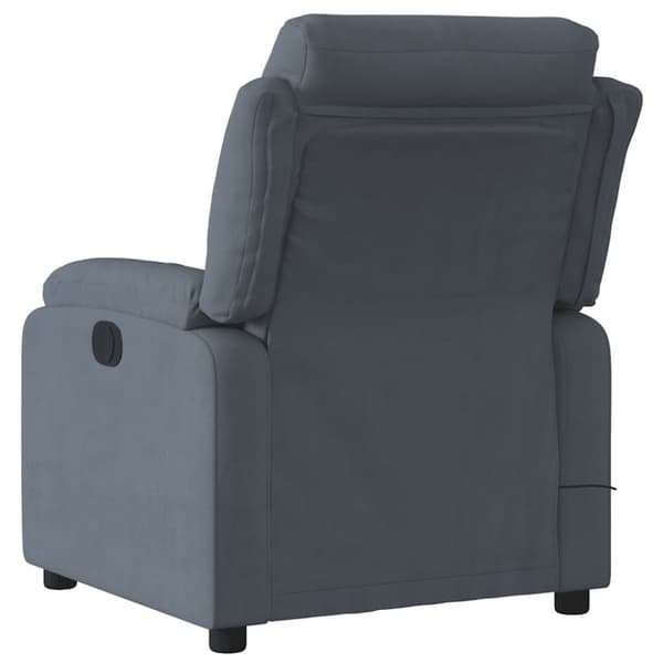 vidaXL massagestol velour mørkegrå