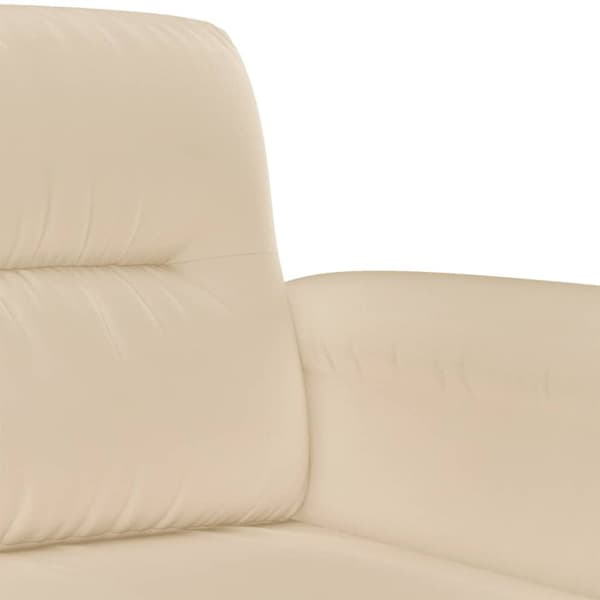 vidaXL sofasæt 2 dele med hynder mikrofiberstof cremefarvet