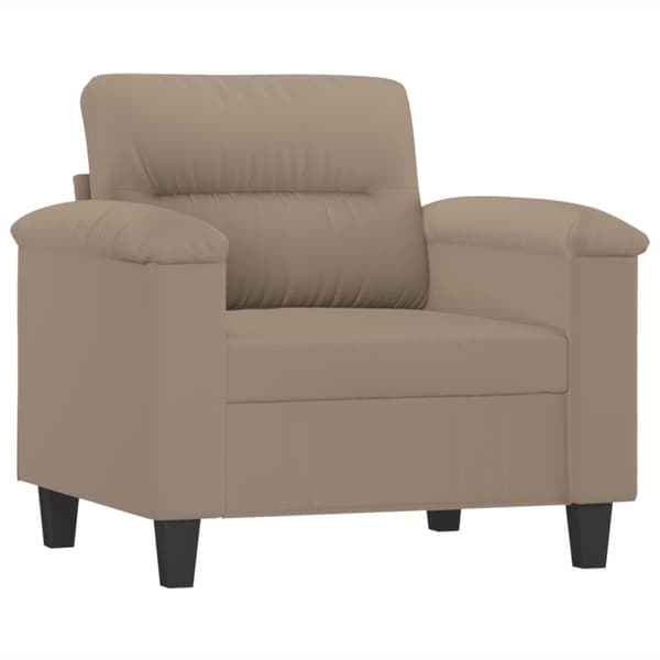vidaXL sofasæt 3 dele med puder mikrofiberstof gråbrun