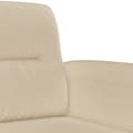 Miniatyrbillede 7 af 9: vidaXL sofasæt 3 dele med puder mikrofiberstof cremefarvet