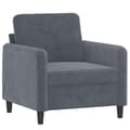 Miniatyrbillede 3 af 8: vidaXL sofasæt 3 dele velour mørkegrå
