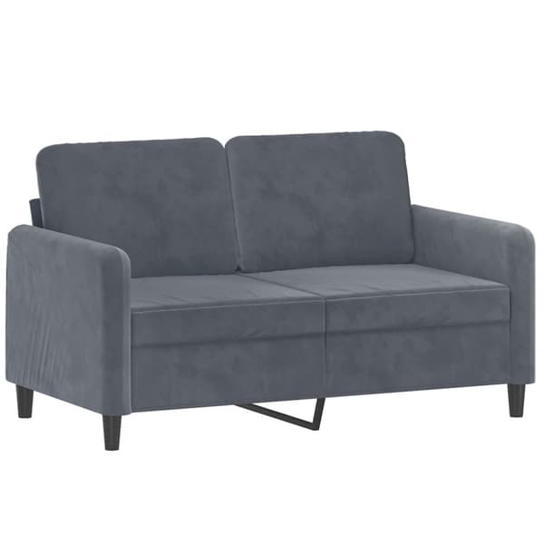 vidaXL sofasæt 3 dele velour mørkegrå