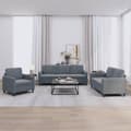 Miniatyrbillede 1 af 8: vidaXL sofasæt 3 dele velour mørkegrå