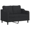 Miniatyrbillede 3 af 8: vidaXL sofasæt 3 dele med hynder stof sort