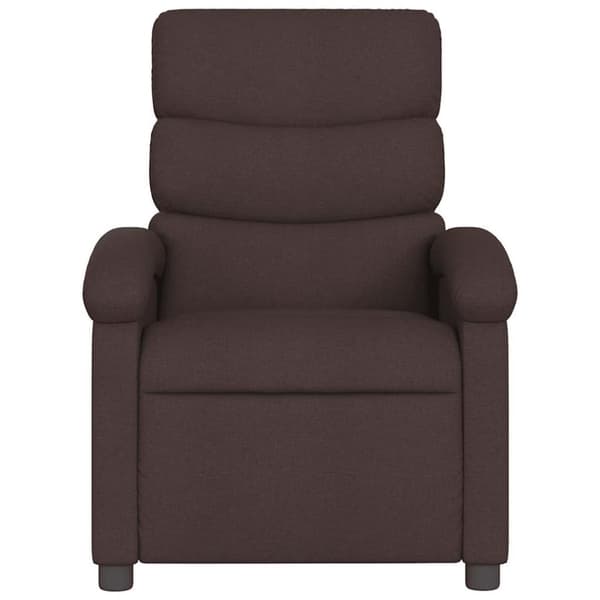 vidaXL Elektrisk massagefåtölj mörkbrun tyg