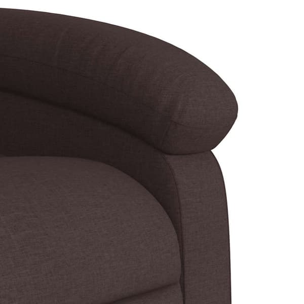 vidaXL Elektrisk massagefåtölj mörkbrun tyg