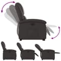 Miniatyrbild 7 av 11: vidaXL Reclinerfåtölj med uppresningshjälp mörkbrun äkta läder