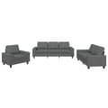 Miniatyrbillede 1 af 8: vidaXL sofasæt 3 dele stof mørkegrå