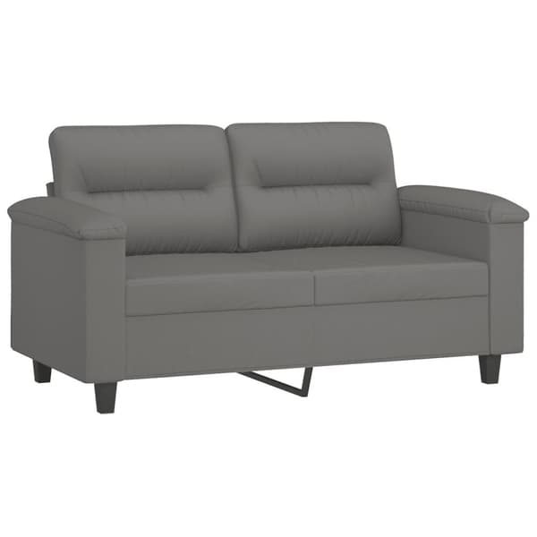 vidaXL sofasæt 3 dele med hynder mikrofiberstof mørkegrå
