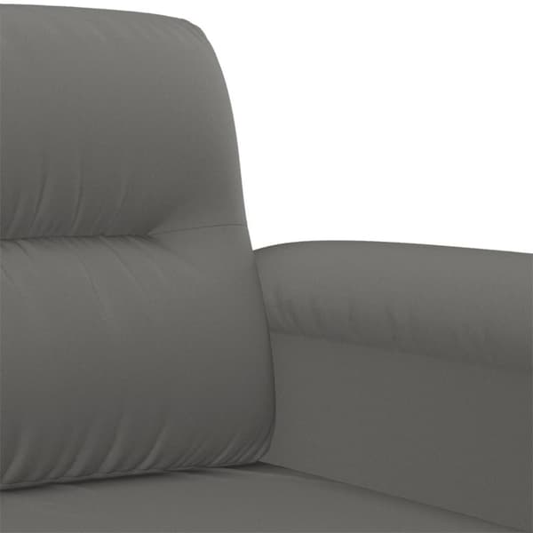 vidaXL sofasæt 3 dele med hynder mikrofiberstof mørkegrå
