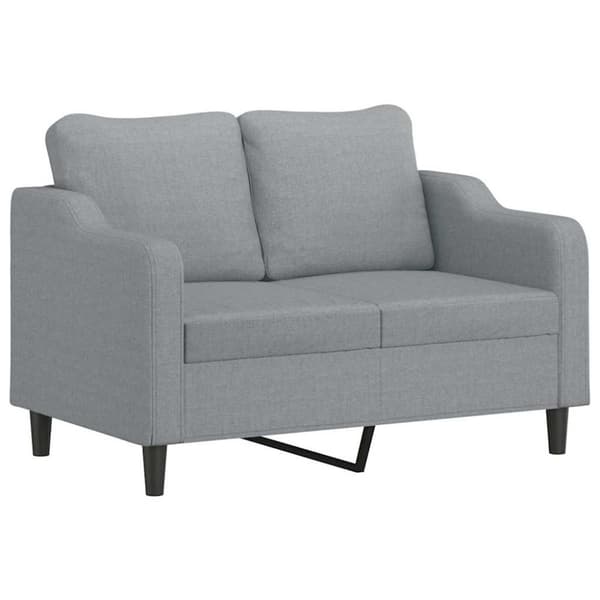 vidaXL sofasæt 2 dele med puder stof lysegrå