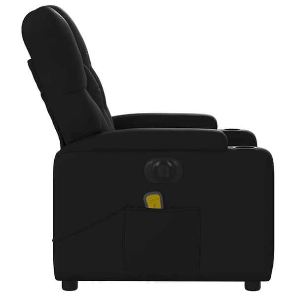 vidaXL Elektrisk massagefåtölj svart konstläder