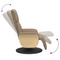 Miniatyrbild 7 av 11: vidaXL Massagefåtölj med fotstöd cappuccino konstläder