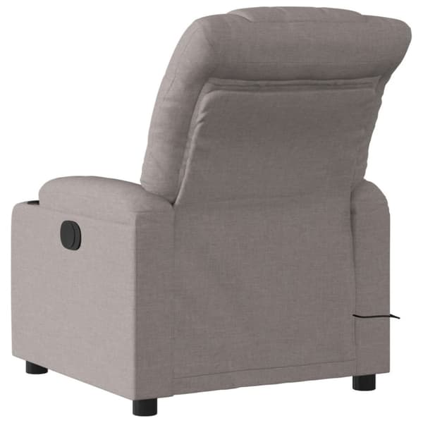 vidaXL Massagefåtölj taupe tyg
