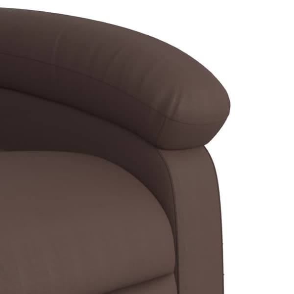 vidaXL Massagefåtölj med uppresningshjälp brun konstläder