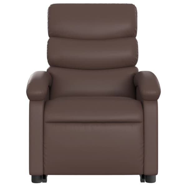 vidaXL massagestol med løftefunktion kunstlæder brun