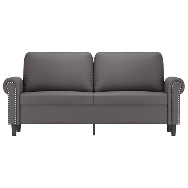 vidaXL 2-sitssoffa grå 140 cm konstläder