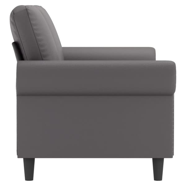 vidaXL 2-sitssoffa grå 140 cm konstläder
