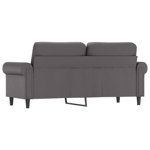 vidaXL 2-sitssoffa grå 140 cm konstläder