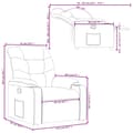 Miniatyrbild 11 av 11: vidaXL Reclinerfåtölj brun konstläder