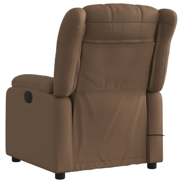 vidaXL Massagefåtölj brun tyg