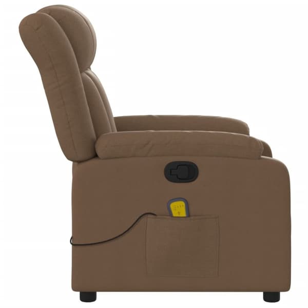 vidaXL Massagefåtölj brun tyg