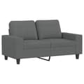 Miniatyrbillede 2 af 7: vidaXL sofasæt 2 dele stof mørkegrå