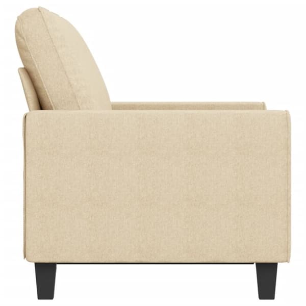 vidaXL 2-sitssoffa gräddvit 120 cm tyg