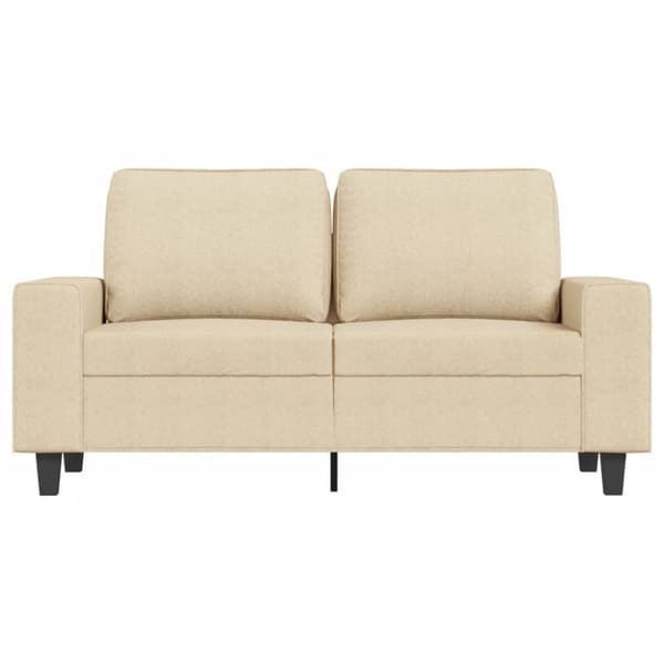 vidaXL 2-sitssoffa gräddvit 120 cm tyg