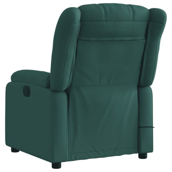 vidaXL Massagefåtölj mörkgrön tyg