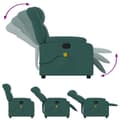 Miniatyrbild 4 av 11: vidaXL Massagefåtölj mörkgrön tyg