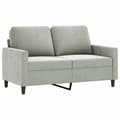 Miniatyrbillede 3 af 10: vidaXL sofasæt 4 dele velour lysegrå