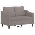 Miniatyrbillede 3 af 8: vidaXL sofasæt 2 dele med puder stof gråbrun