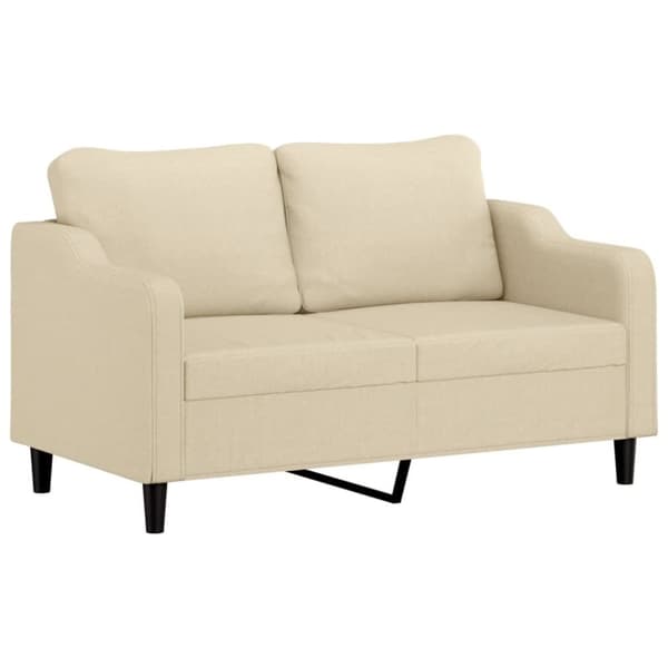 vidaXL sofasæt 2 dele med puder stof cremefarvet