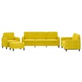 Miniatyrbillede 1 af 10: vidaXL sofasæt 4 dele velour gul