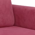 Miniatyrbillede 5 af 7: vidaXL sofasæt 2 dele velour vinrød