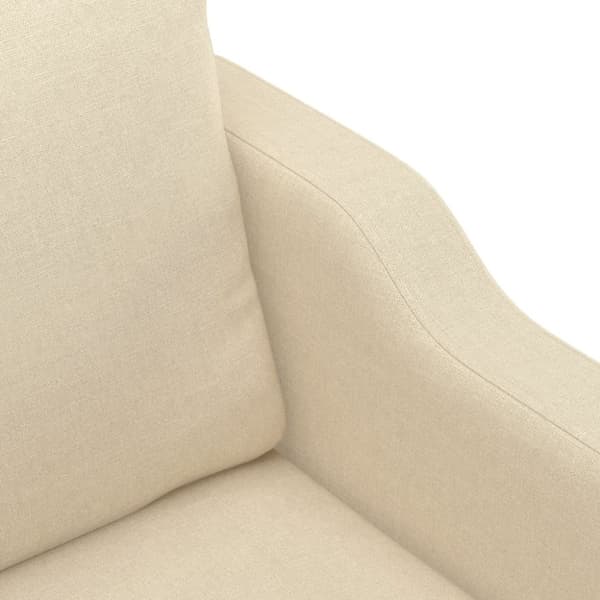 vidaXL sofasæt 3 dele med hynder stof cremefarvet