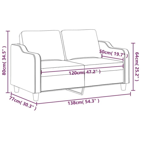 vidaXL 2-sitssoffa taupe 140 cm tyg