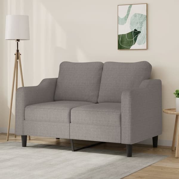 vidaXL 2-sitssoffa taupe 140 cm tyg