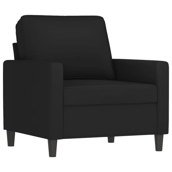 vidaXL sofasæt 3 dele med puder velour sort