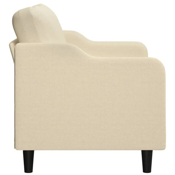 vidaXL 2-sitssoffa gräddvit 120 cm tyg