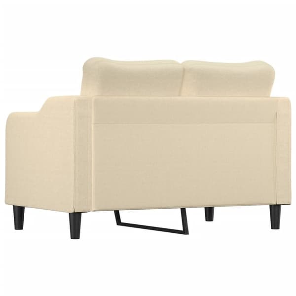 vidaXL 2-sitssoffa gräddvit 120 cm tyg