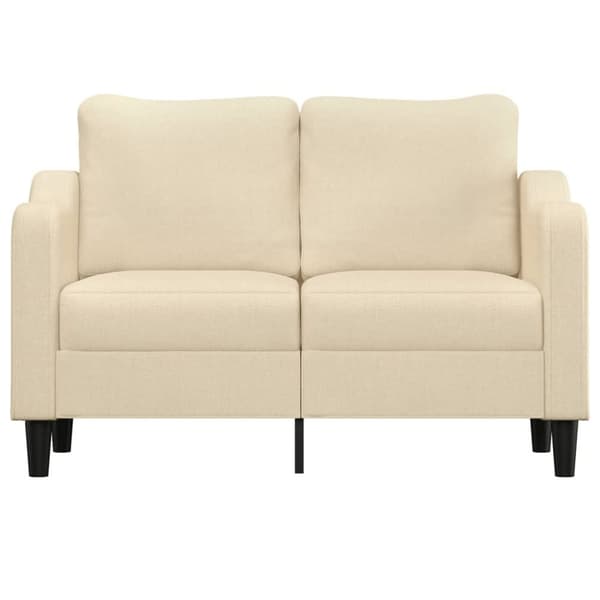 vidaXL 2-sitssoffa gräddvit 120 cm tyg