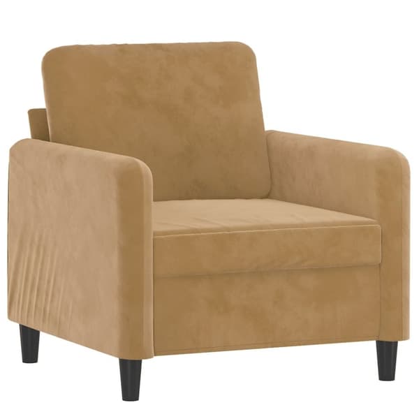 vidaXL Fåtölj Brun 60 cm sammet