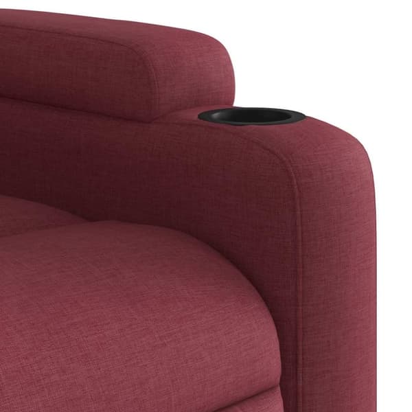 vidaXL Elektrisk massagefåtölj vinröd tyg