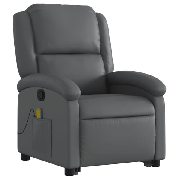 vidaXL løftestol med massagefunktion kunstlæder grå