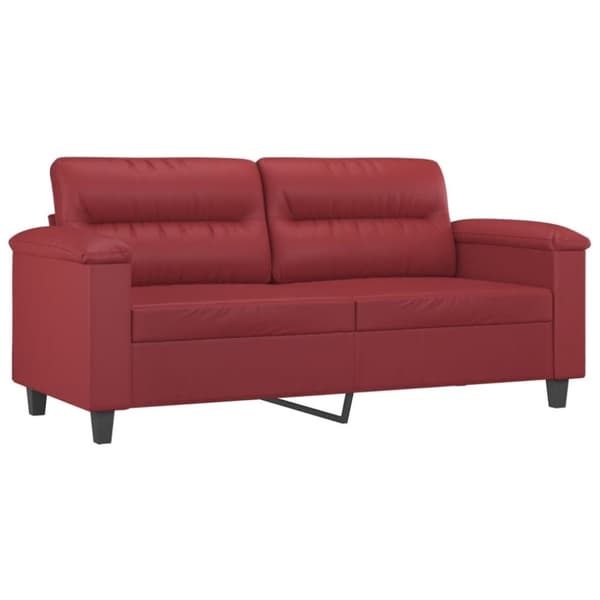 vidaXL 2-personers sofa 140 cm kunstlæder vinrød